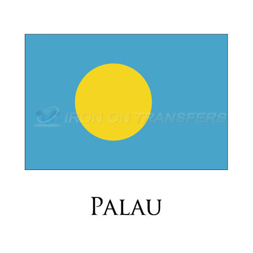 Palau flag Iron-on Stickers (Heat Transfers)NO.1952